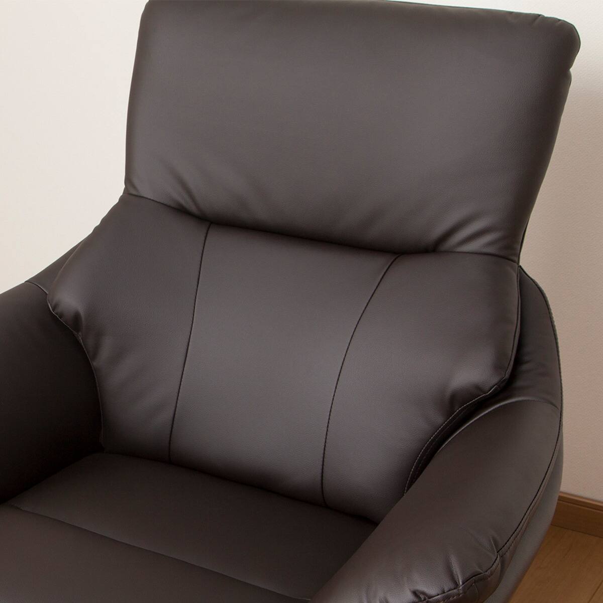 傷・汚れに強い 1人掛けソファ 合皮タイプ (コウテイ3 Nシールド DBR