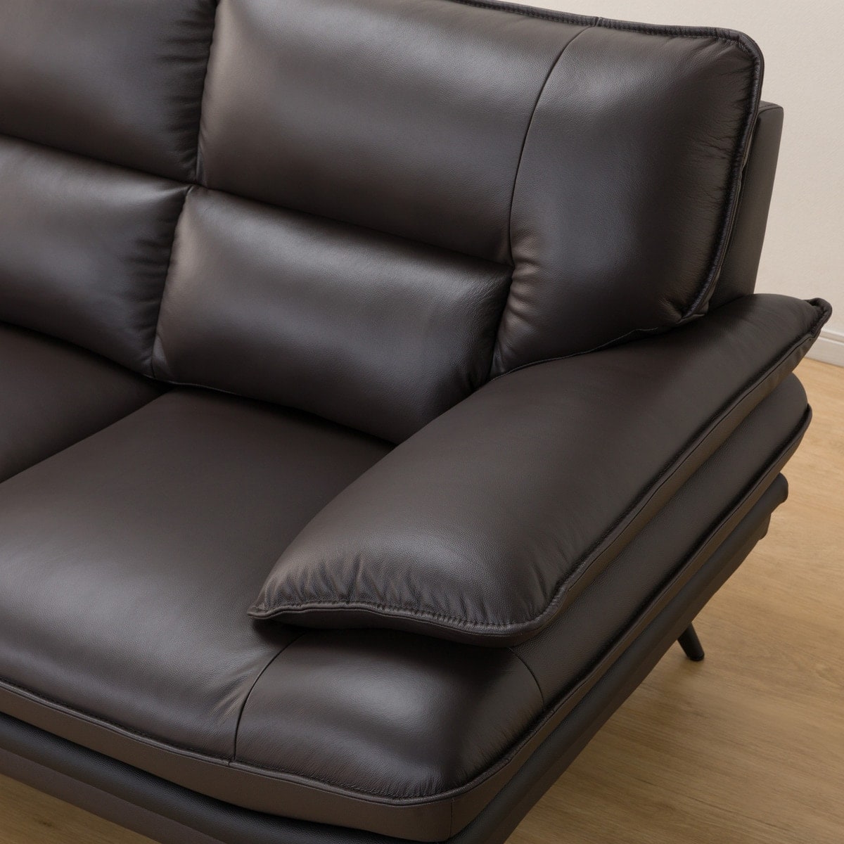 3人掛けソファ 本革(一部合成皮革)タイプ (ロゾKD DBR) | ニトリネット