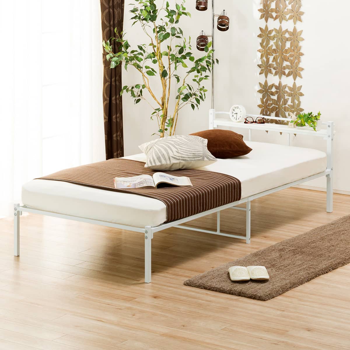 ニトリ シングルパイプベッド(バジーナC2/CV2 WH） - 通販 | 家具と