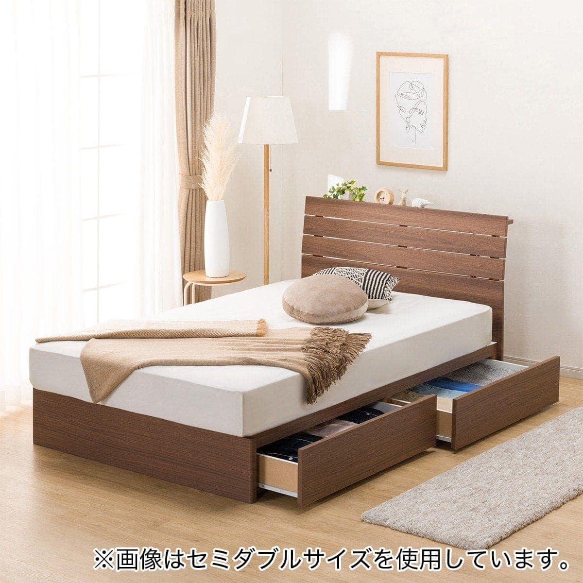 シングルベッドフレーム(EB-001 引出し付き MBR DR) | ニトリネット