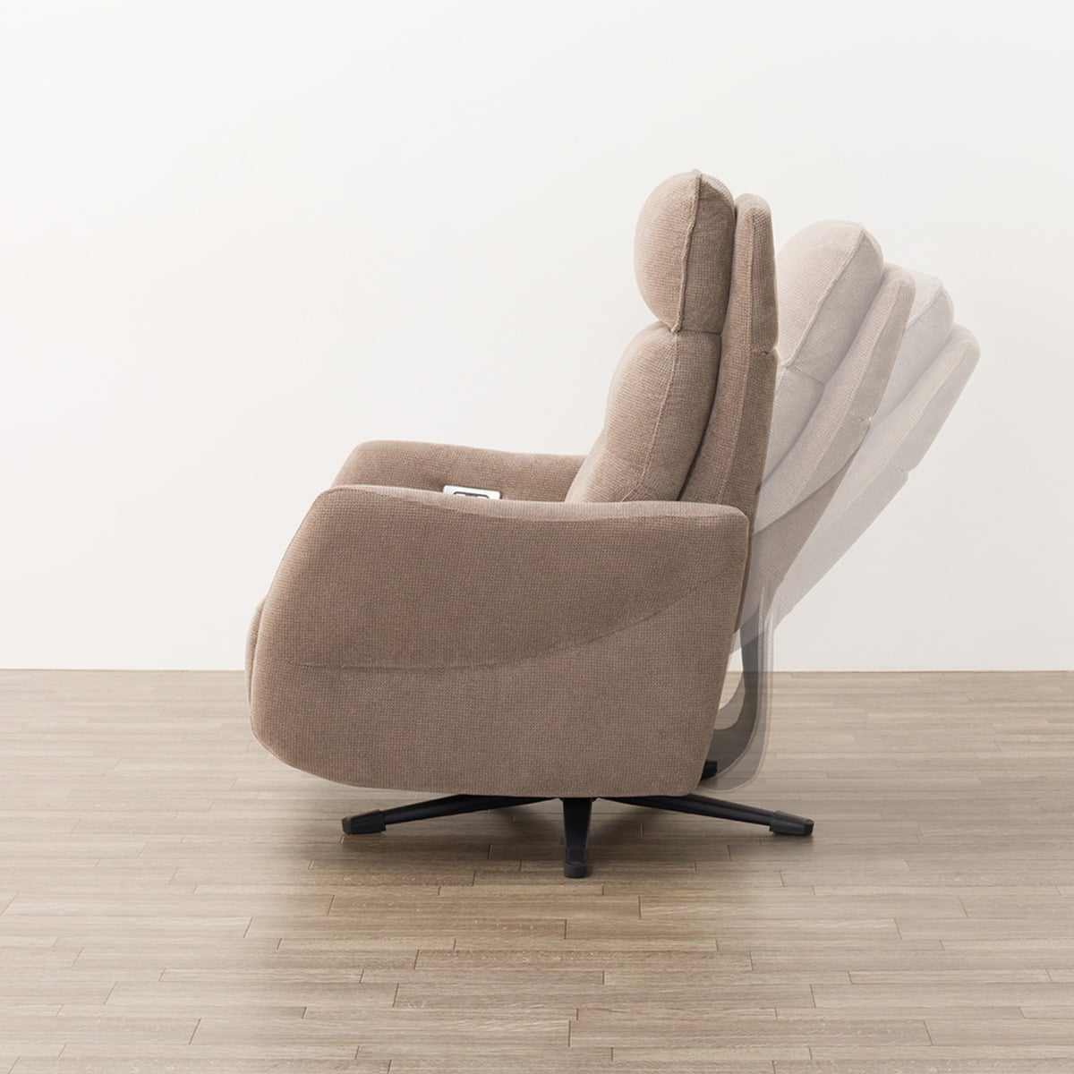 電動リクライニングパーソナルチェア 布張りタイプ (LE01-3 2モーター