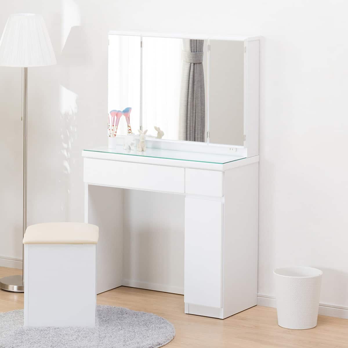 ニトリ 三面鏡ドレッサー(フォウ WH) - 通販 | 家具とインテリアの通販