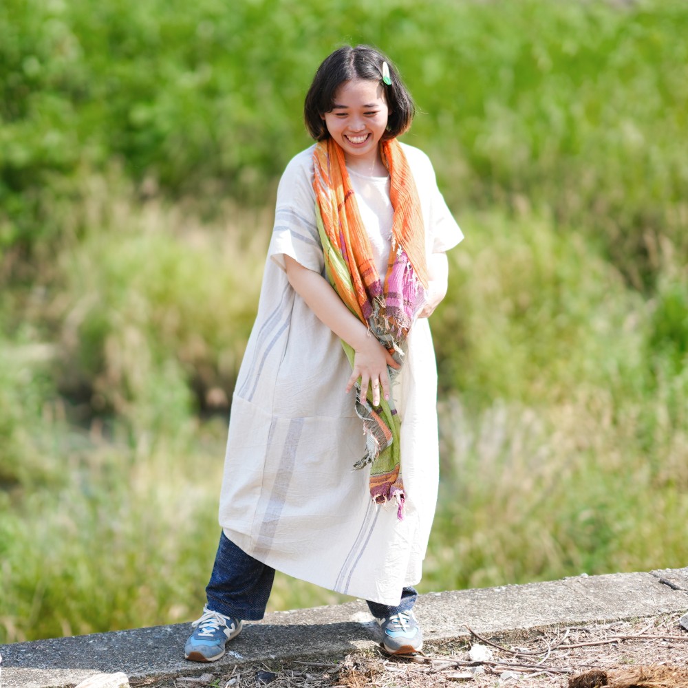 print shawl BIG | tamaki niime