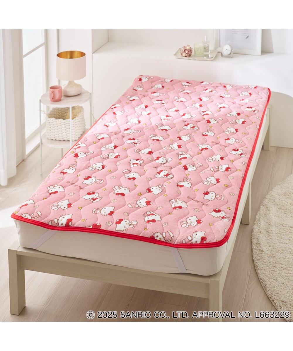 ハローキティ あったかフランネル敷きパッド（サンリオキャラクターズ