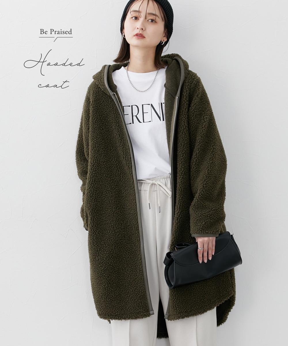 軽量ボアジップアップフーデットコート 通販【ニッセン】