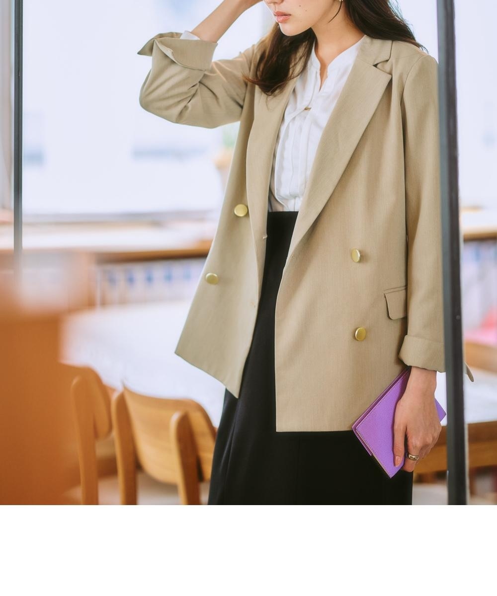 ダブルブレストテーラードジャケット 通販【ニッセン】