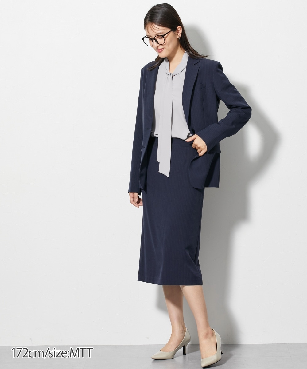 高身長【レディーススーツ】洗えるタイトスカートスーツ（ジャケット＋