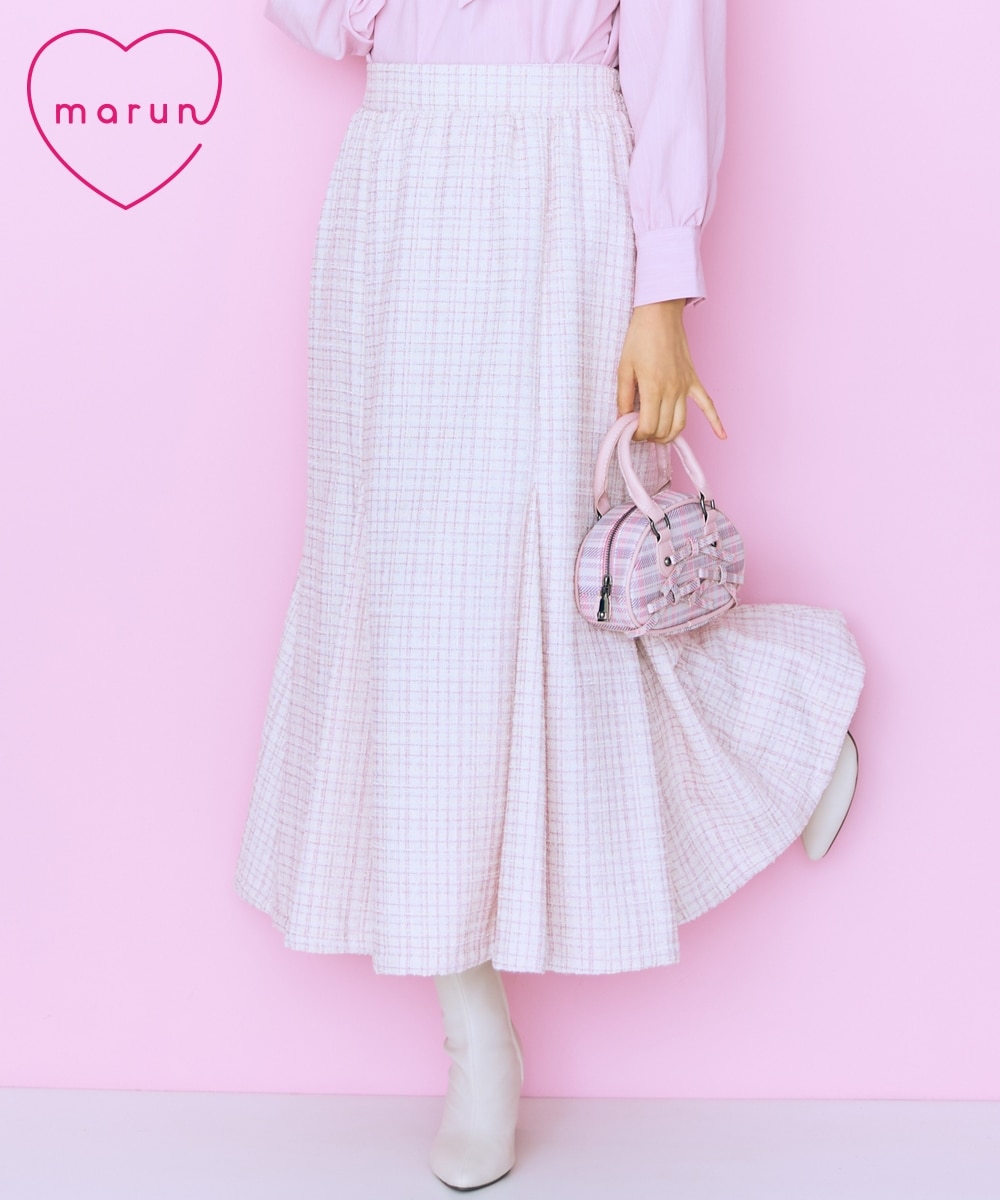 大きいサイズ＞ツイードマーメイドスカート marun 通販【ニッセン】