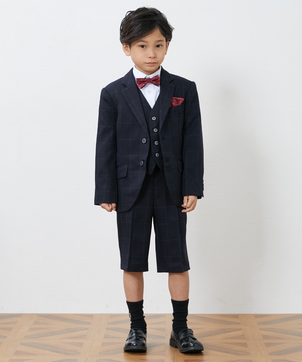 卒園 入学】フォーマルスーツ6点セット（ジャケット+ベスト+シャツ+5