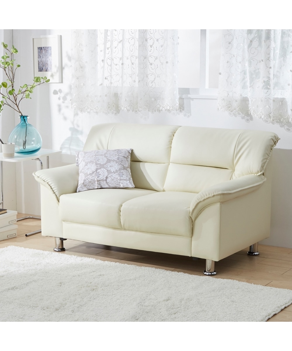 2人掛け]ソファ｜合皮 シンプルモダン スチール脚 通販【ニッセン】