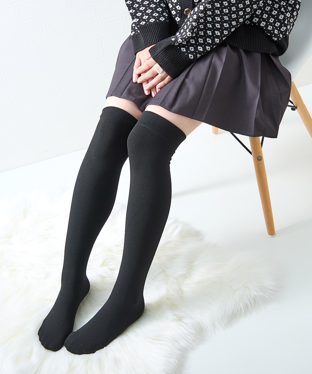 裏起毛オーバーニー3足組 通販【ニッセン】