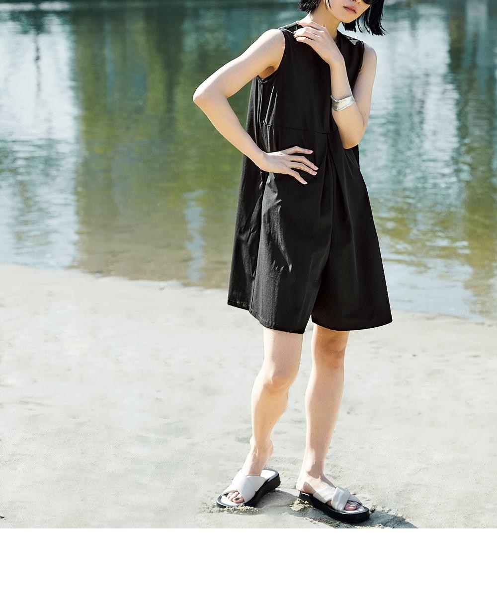 UVカット付き】ボートネックデザインオールインワン（ラッシュガード