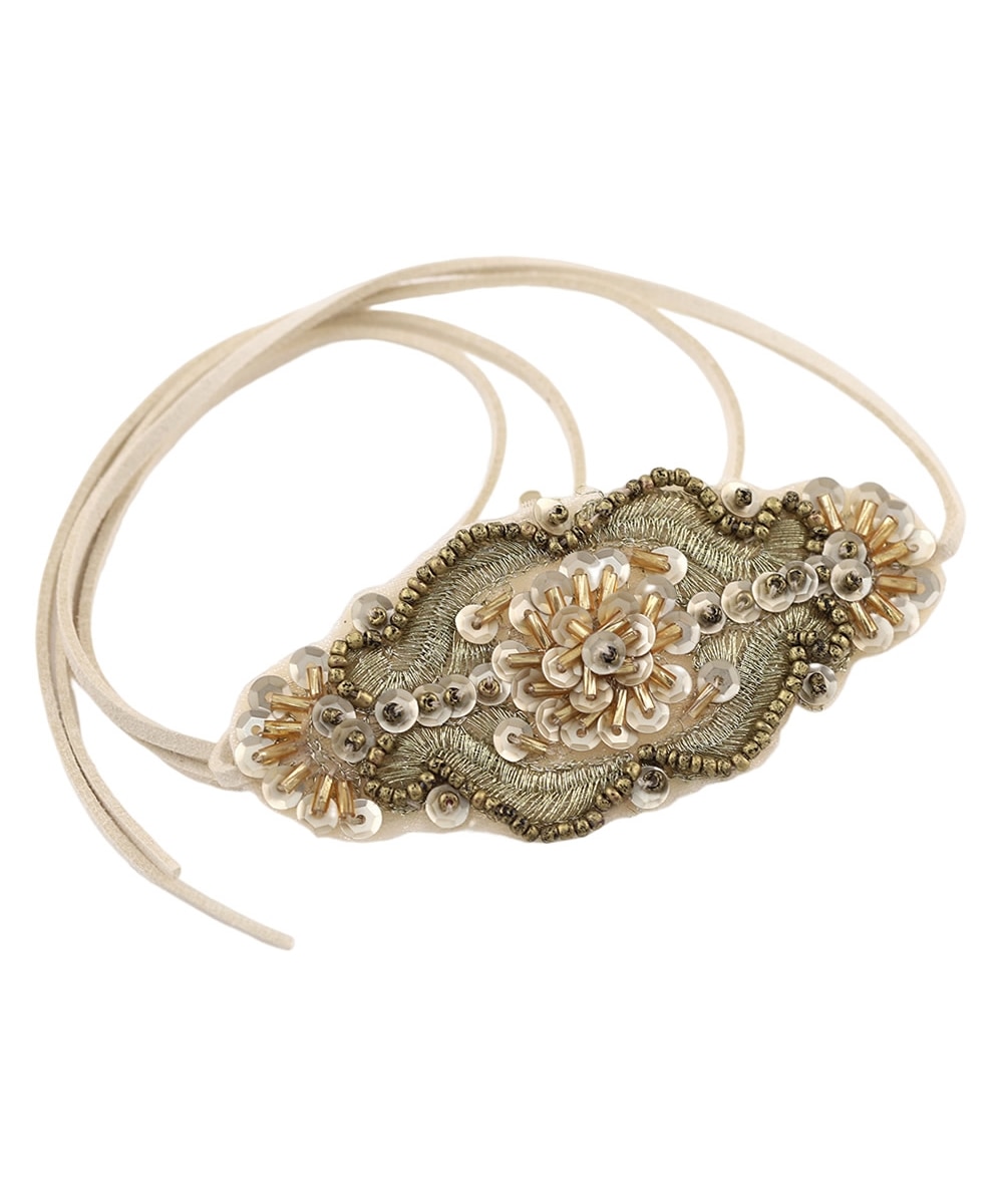 Creamdot.】スパンコール＆ビーズ刺繍のコード付きポニーフック 通販