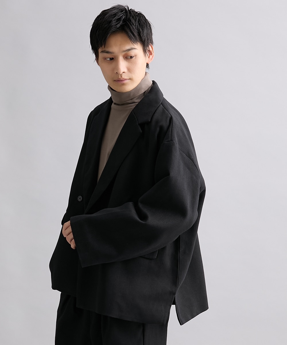 セットアップ可能】ツイード オーバーサイズ ダブルテーラード