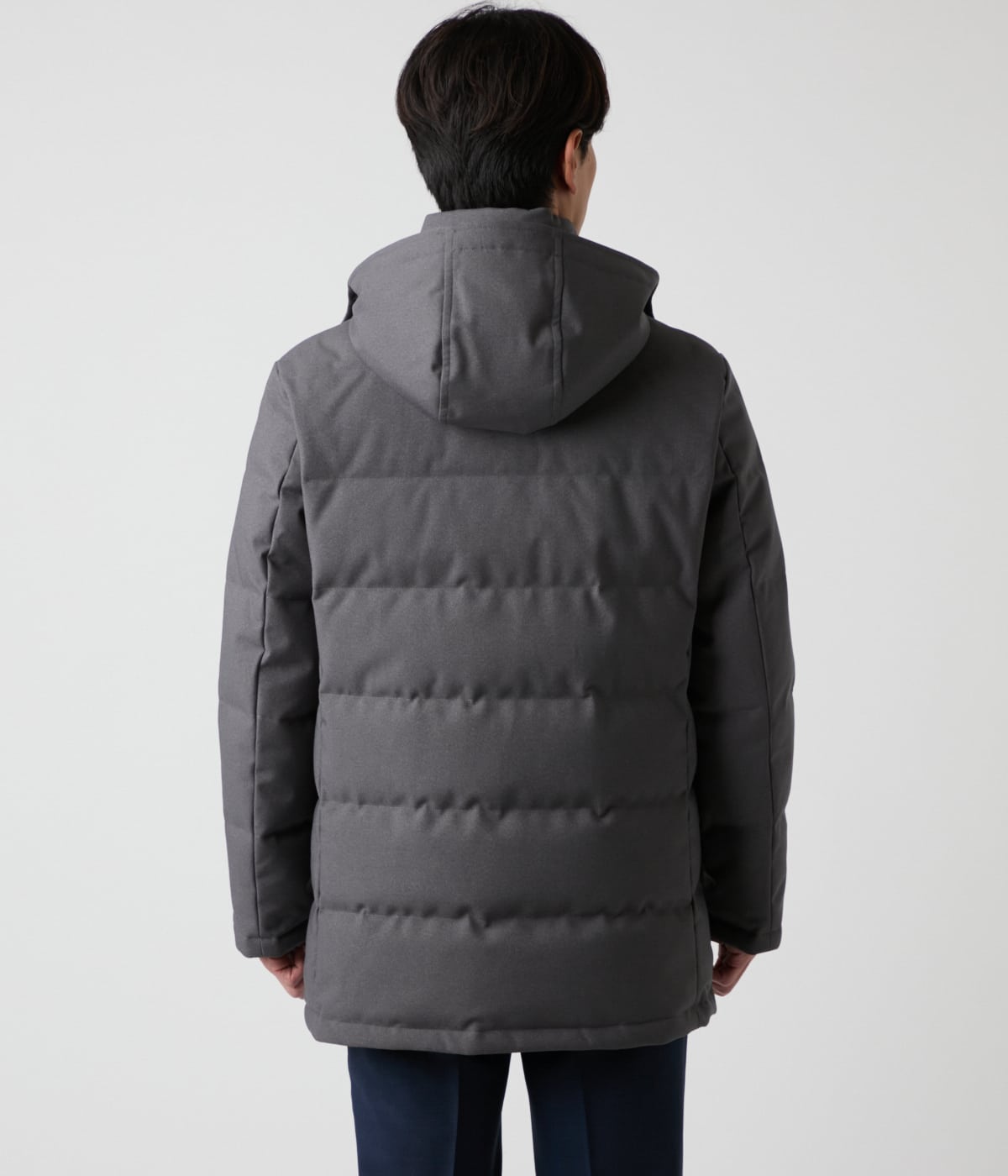 撥水・防風】ポリエステルツイル ラミネート スタンドフードダウン