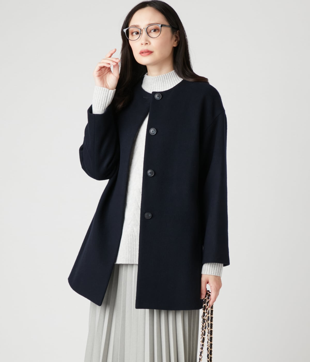 ウールカシミヤ ハイネックニットプルオーバー(71713919-2024