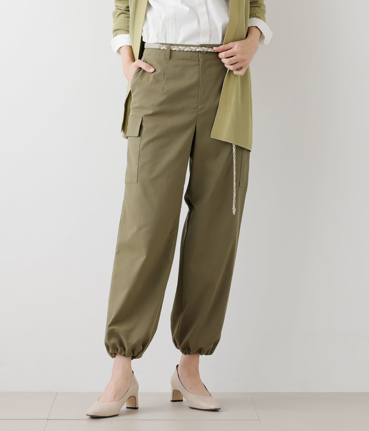 ポリエステルピーチクロス カーゴパンツ(51332213-2024)｜ファッション