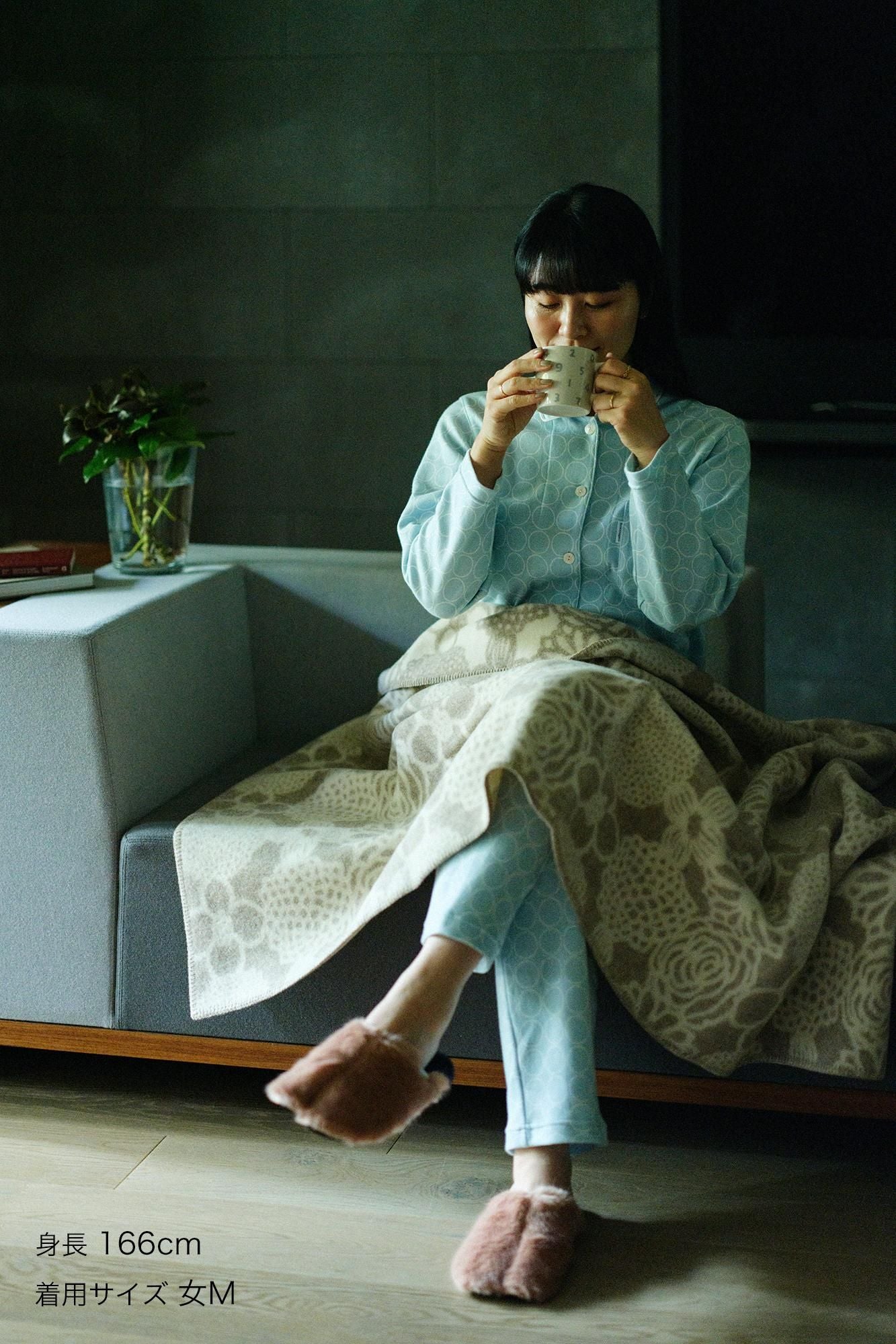 net限定】ワコール/睡眠科学 パジャマ／わならべ 淡水色（うすみずいろ）