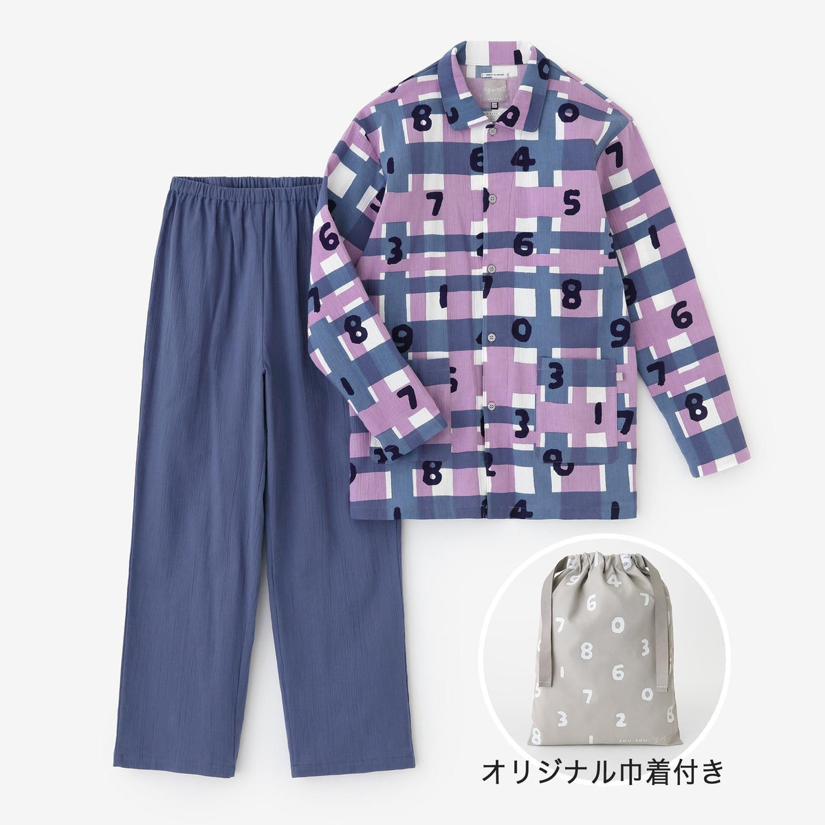 高島縮20/20 テキスタイルパジャマ／SO-SU-Uと太乱格子（たみだれ