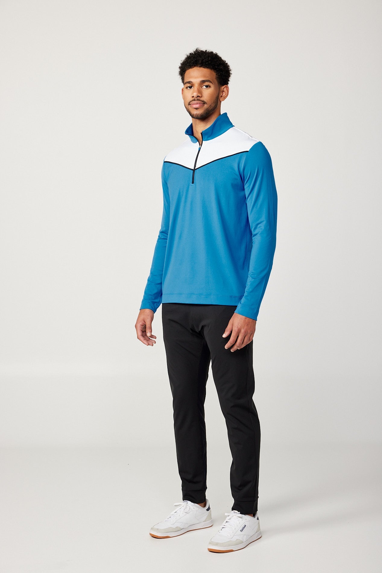 Energy Men's Quarter Zip Tennis Long Sleeve Top