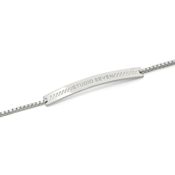 Metal Plate Logo Bracelet SLV | STUDIO SEVEN (スタジオ セブン)
