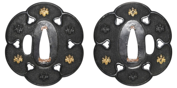 鍔 無銘 古金工 猪目透桐紋散鍔 (TU-010625)｜刀・日本刀の販売なら