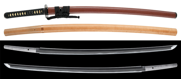 刀 一宝剣 肥前国出羽守行広以真鍛作之（初代） 附 変塗鞘打刀拵 (KA