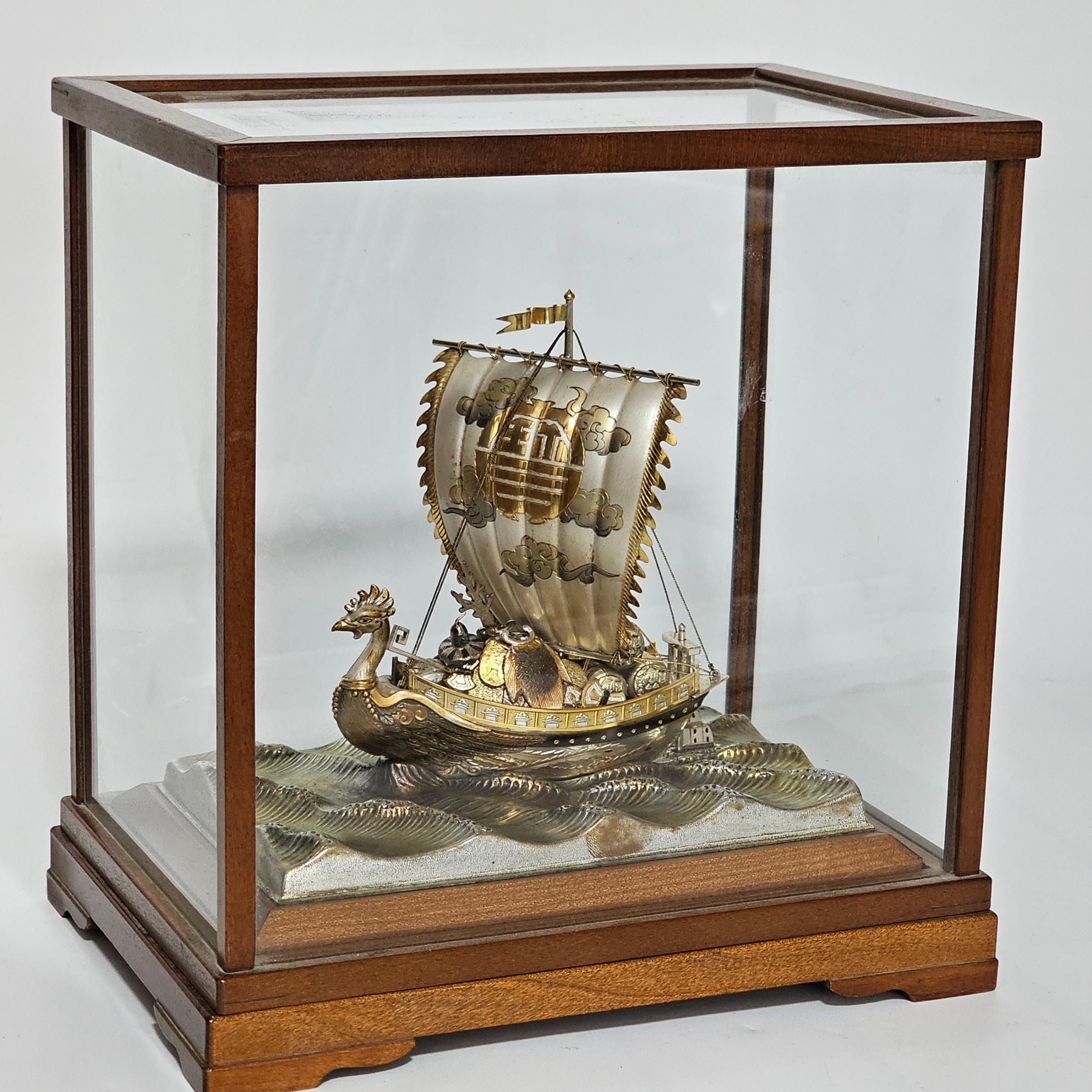 関武比古作純銀Treasure Boat 宝船レア美品縁起物金運アップ8号