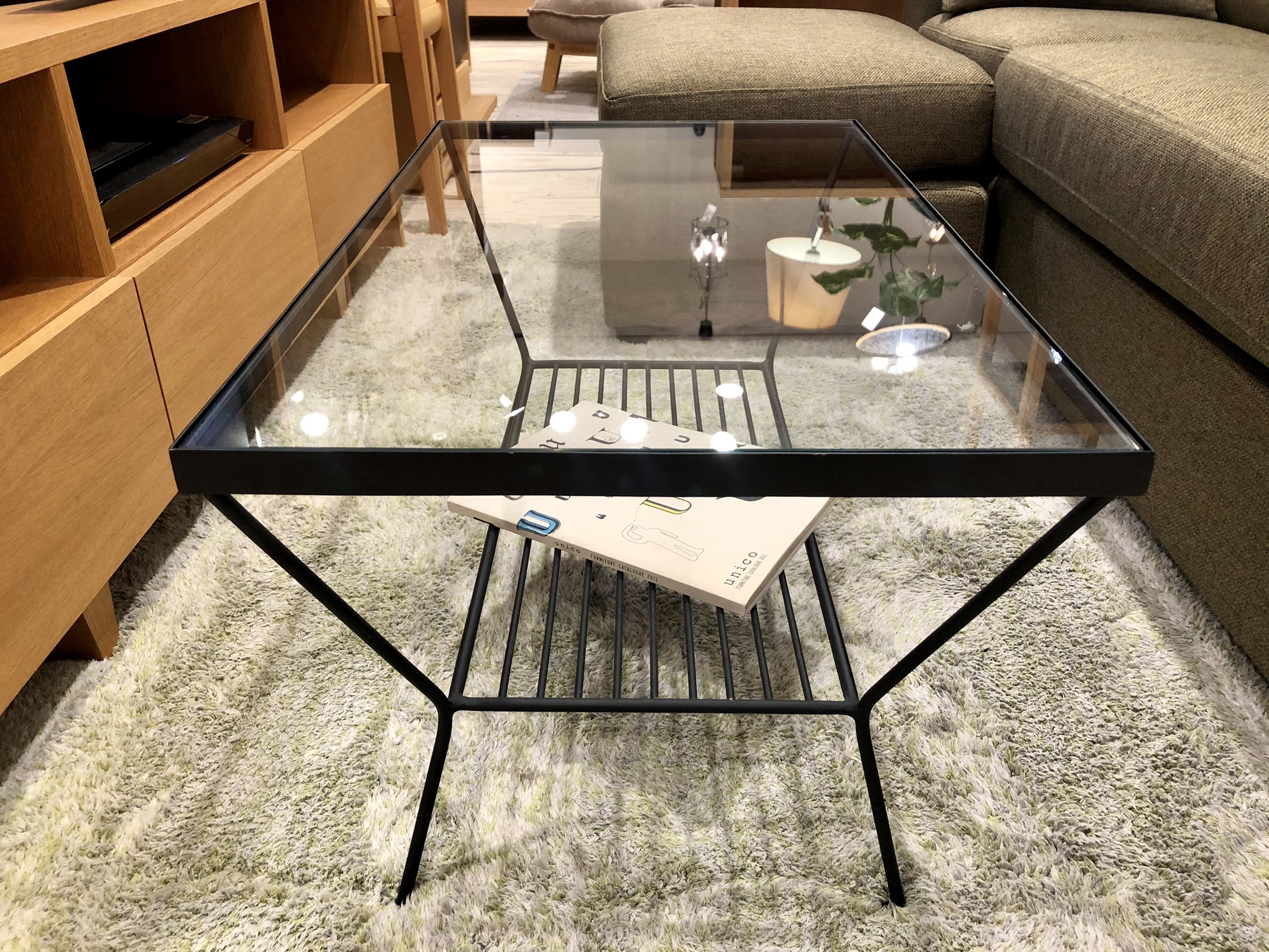 ダイニングテーブル unico EDDY W930 Unico EDDY ガラステーブル W930