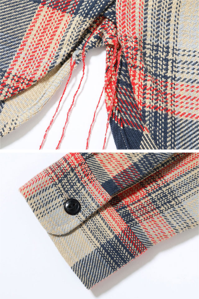 ツイルチェック長袖ワークシャツ SUGER CANE SC29562,SC29566