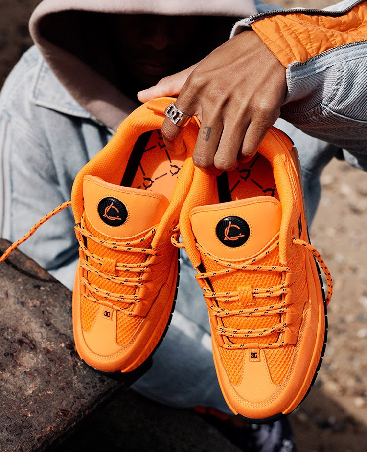 DC Shoes // Lucien Clarke fluorescent orange | Salad Days Magazine