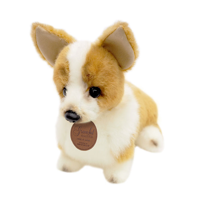 sanei 三英 犬 コーギー ぬいぐるみ 昭和レトロ グレースフル 犬