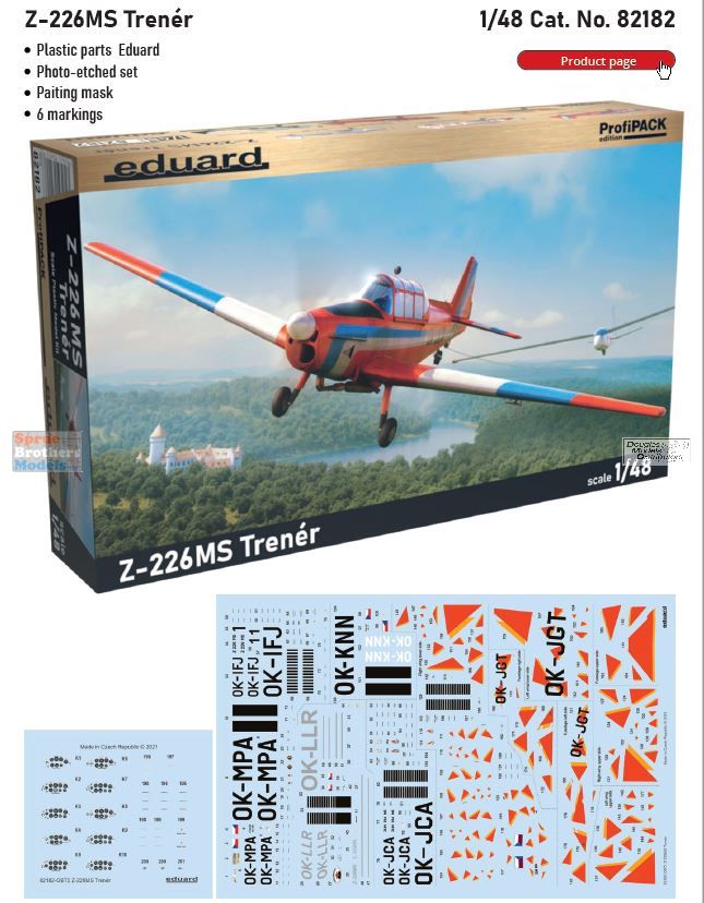 EDU82182 1:48 Eduard Z-226MS Trener ProfiPACK - Sprue Brothers