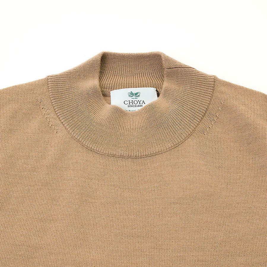 ニット 長袖 ハイネック ウール100% 全2色 黒 ブラック キャメル