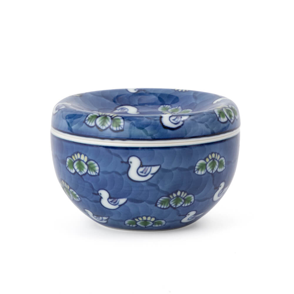 染錦水鳥図 蓋物 ｜ 有田焼の源右衛門窯公式オンラインショップ