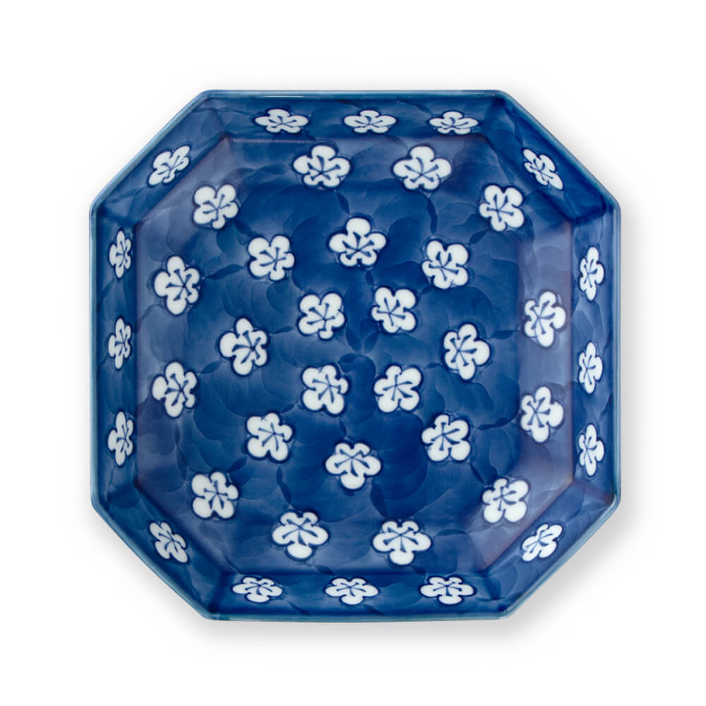 古染風梅紋 方皿 ｜ 有田焼の源右衛門窯公式オンラインショップ