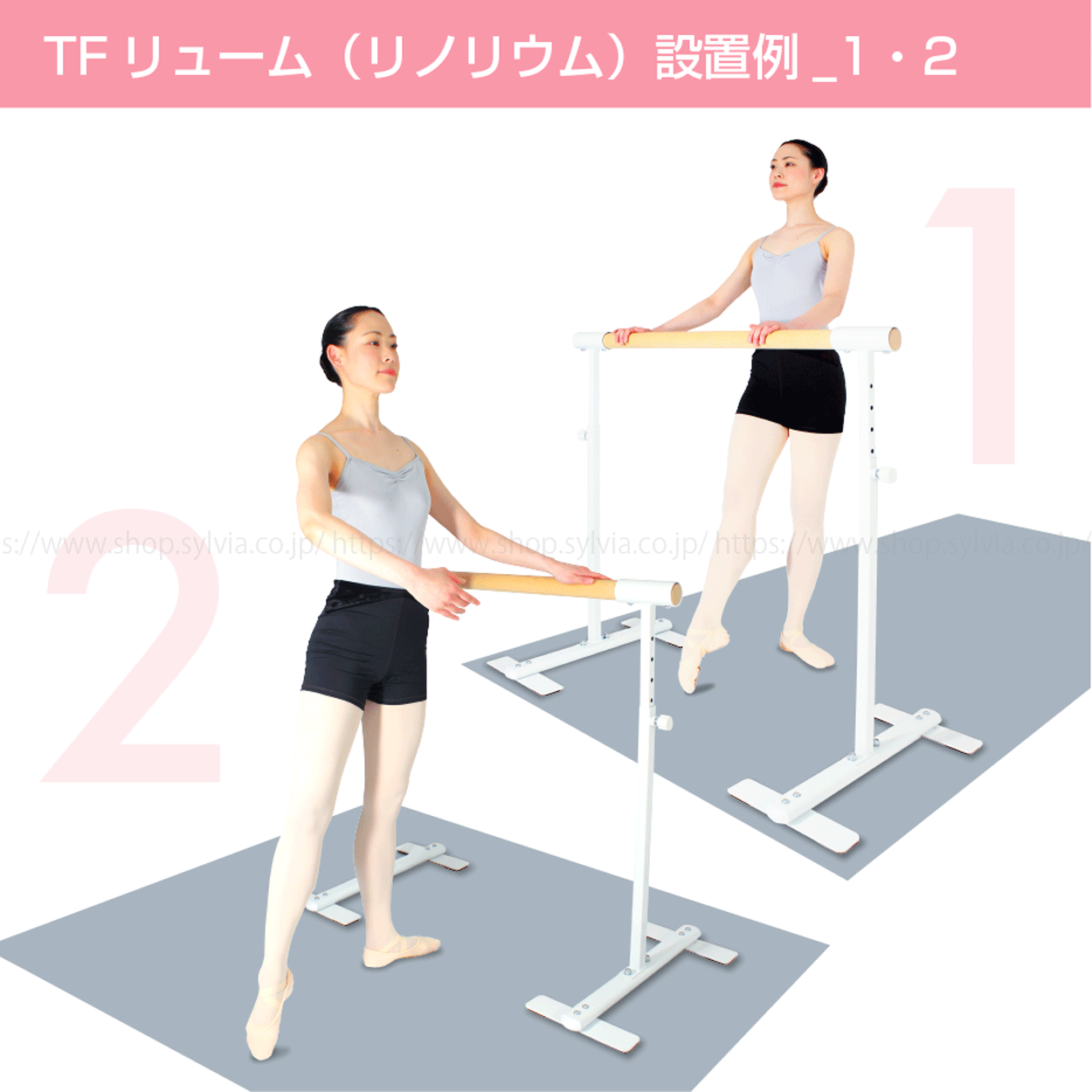 シルビア バレエレッスンスタンド＋TFリュームセット（スタンド＆バー