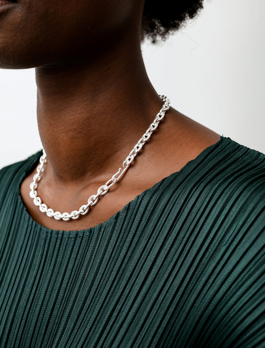 All Blues Standard Necklace Thin Polished Silver Short – Neighbour