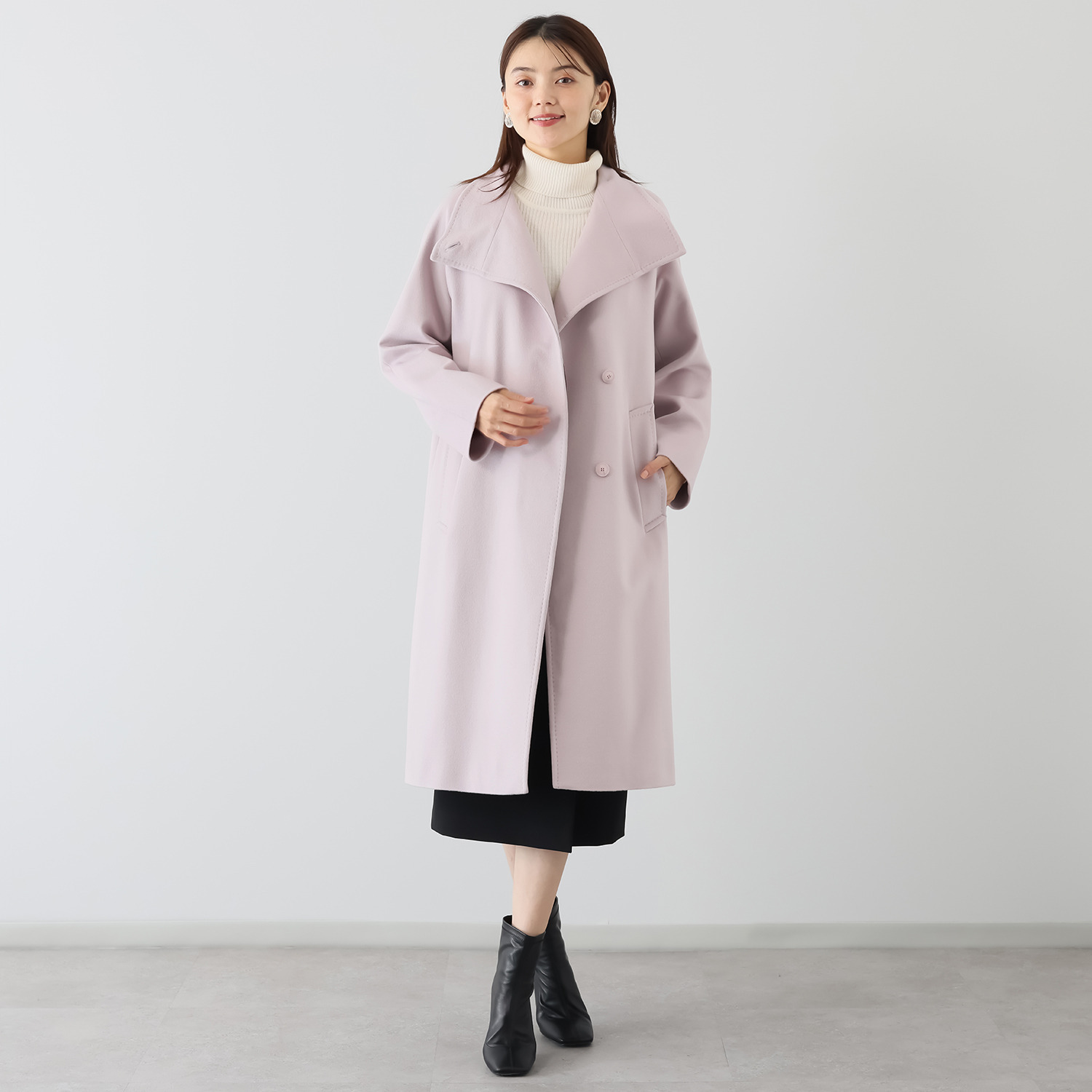 イネド カシミヤ100％ ロングコート- ショップチャンネル