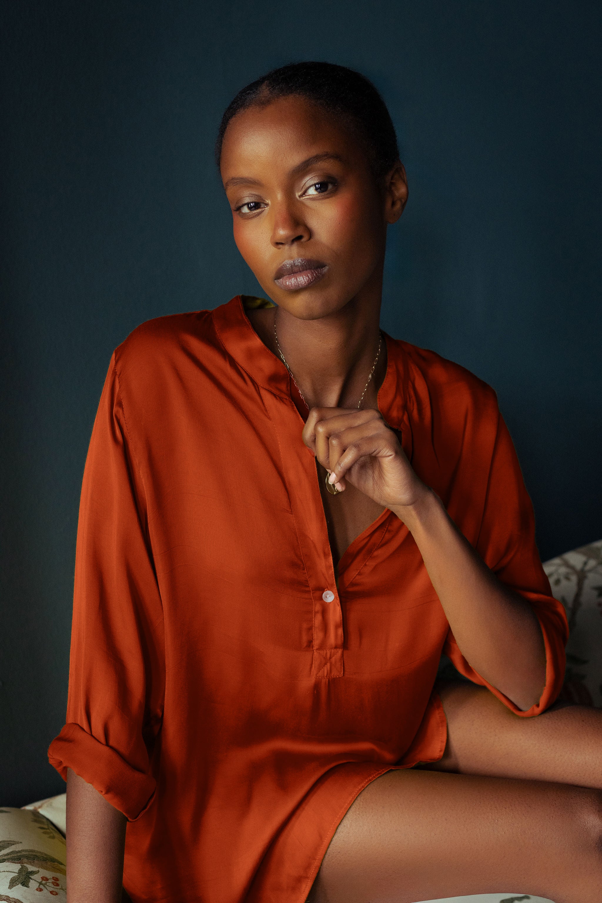 Soma Tunic in Cotton Satin