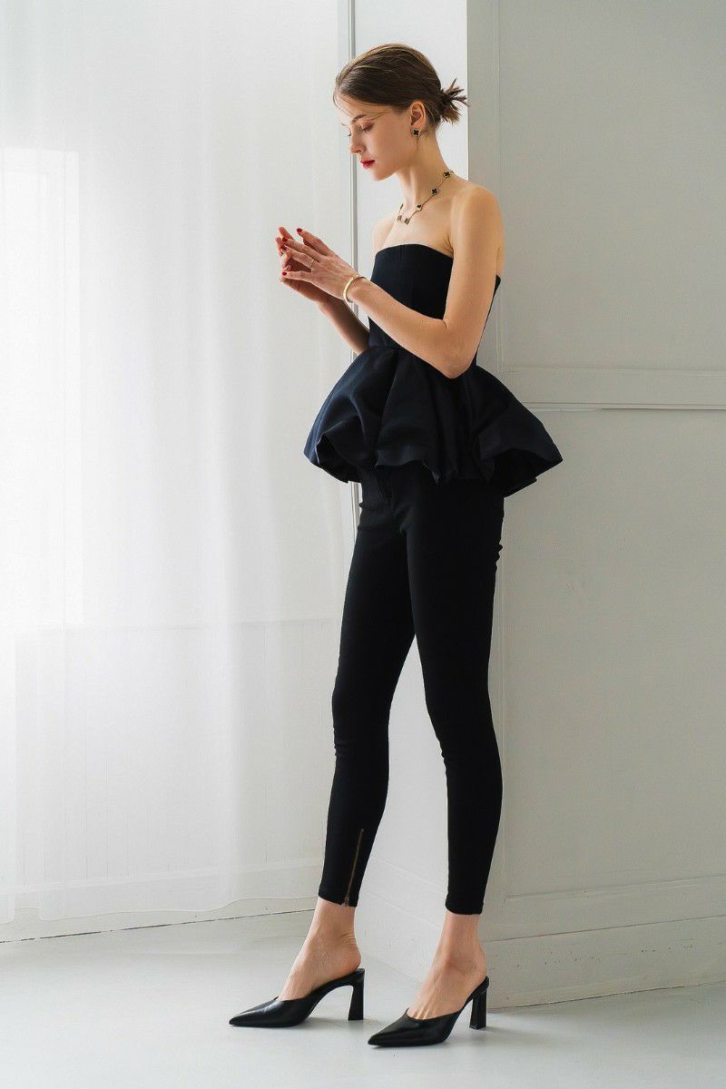 sheller シェリエ パール付 ショートパンツ 黒 ブラック Sサイズ