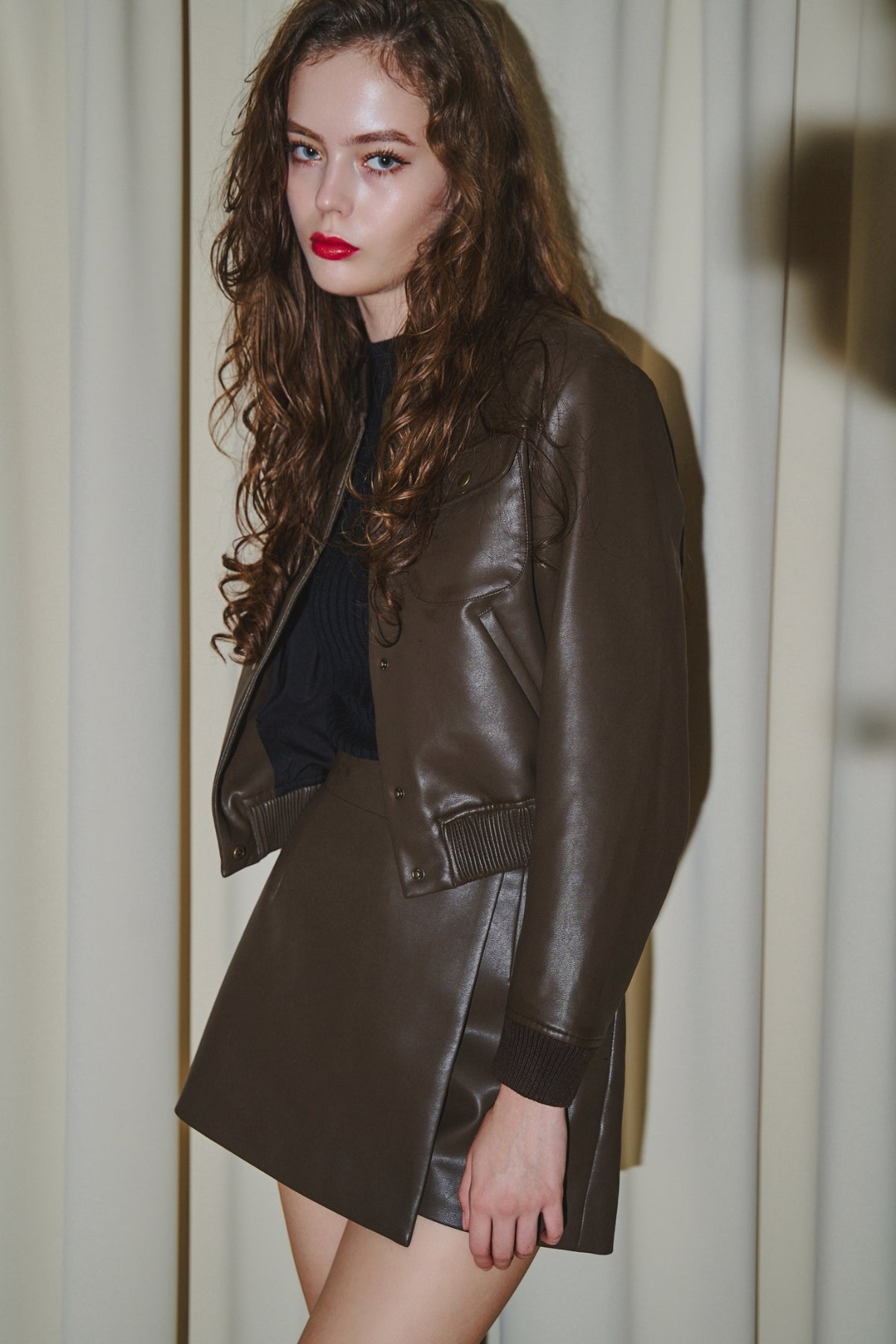 leather like wrap culottes – shéller / シェリエ