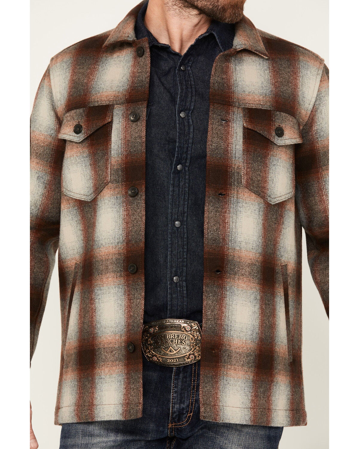 Pendleton Men's Lawson Ombre Plaid Print Long Sleeve Button-Down