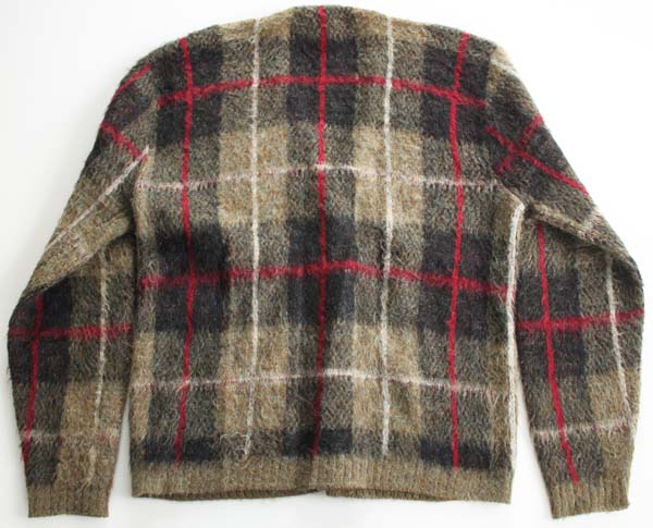 60s USA製 CAMPUS チェック柄 モヘヤ ニットカーディガン - Sixpacjoe