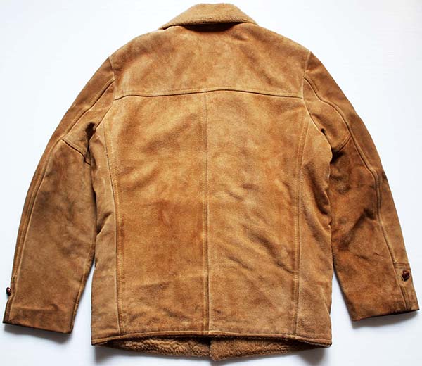 70s TOWNCRAFT Penneys ボアライナー スエードレザー ランチコート 36