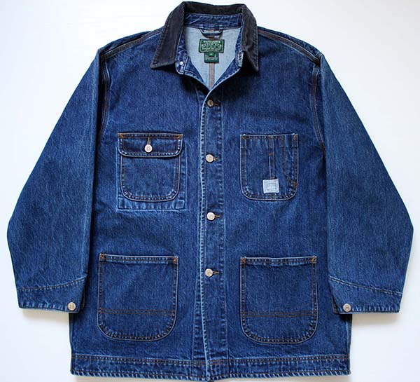 80s ポロ カントリー ラルフローレン デニム カバーオール M