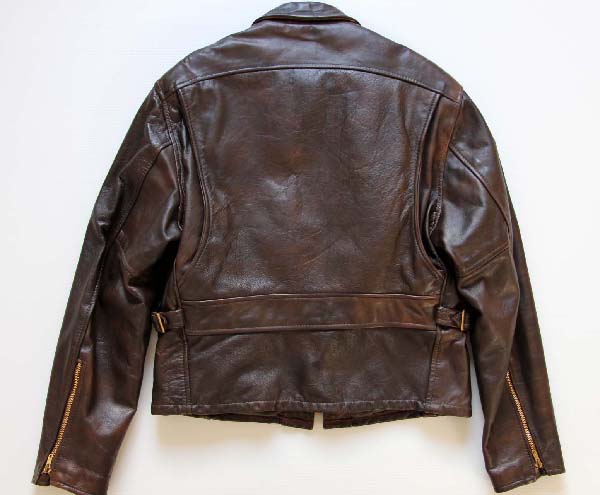 70s Lesco LEATHERS ライナー付き ライダース レザージャケット 茶 42