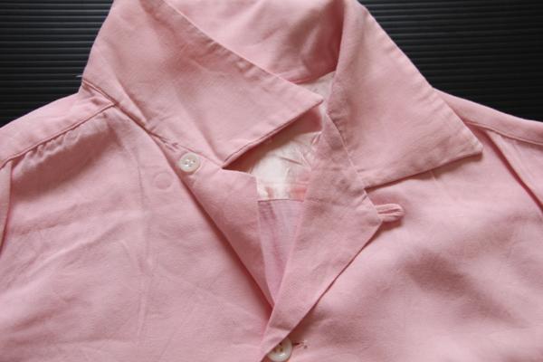 50s Essley レーヨンシャツ ピンク S - Sixpacjoe Web Shop
