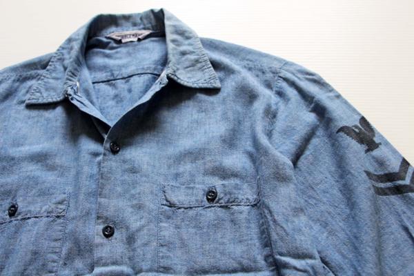 60's DUBBLE WARE U.S.NAVY 耳付き シャンブレーシャツ - Sixpacjoe