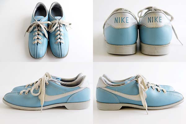 80s NIKEナイキ ボウリングシューズ 水色 8☆スニーカー - Sixpacjoe